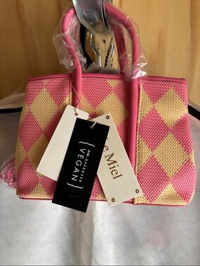 Le Miel Pink & Cream Mini Tote Bag